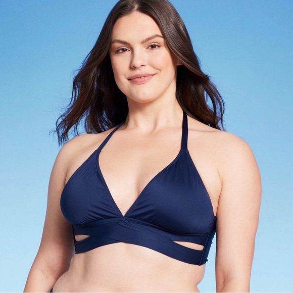 🌴SUPER SALE FAUX WRAP TRIANGLE BIKINI TOP - Picture 4 of 7